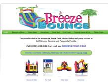 Tablet Screenshot of breezebounce.com